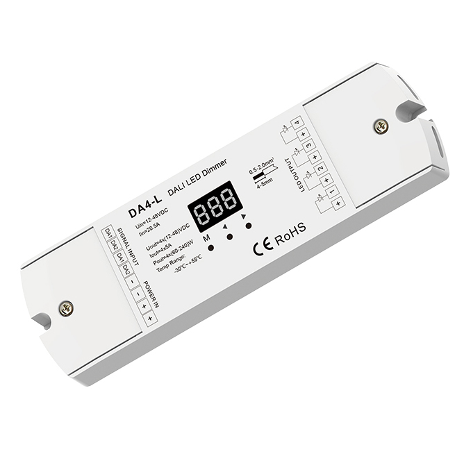 DA4-L 4CH*5A 12-48VDC Constant Voltage PWM DALI LED Dimmable LED Controller